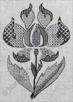 CH0354 - Blackwork Iris - 5.00 GBP